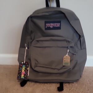 JanSport Superbreak Gray Unisex Backpack. NWT